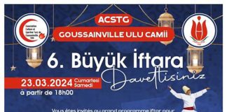 GOUSSAİNVİLLE ULU CAMİİ İFTARINA DAVETLİSİNİZ