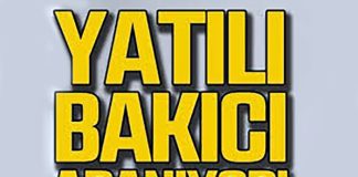 PARİS’TE YATILI KADIN BAKICI ARANIYOR
